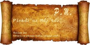 Pinkász Máté névjegykártya